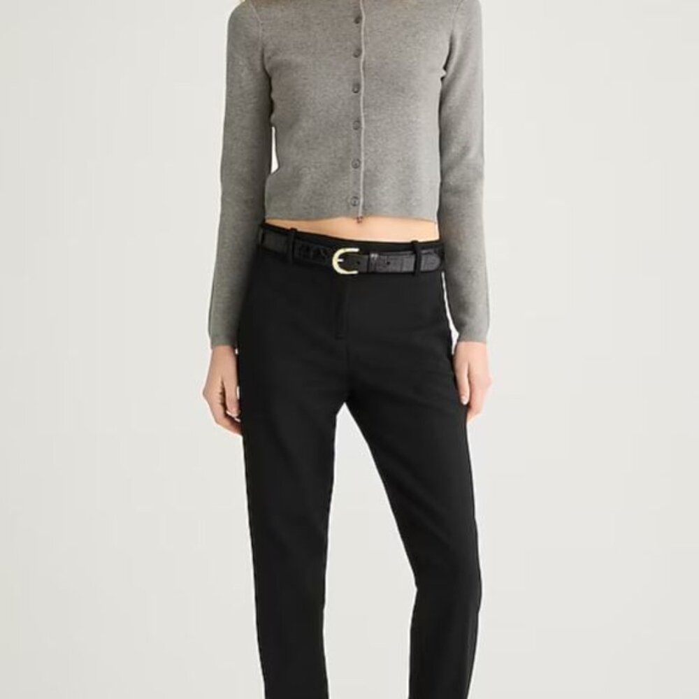 Jcrew Cameron slim cropped pant in four-season stretch Womens size 2 black
